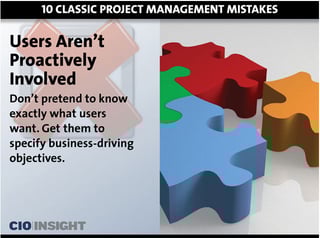 10 common project management mistakes - and how to avoid